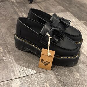 Dr. Martens Black Tassel Platform Shoes